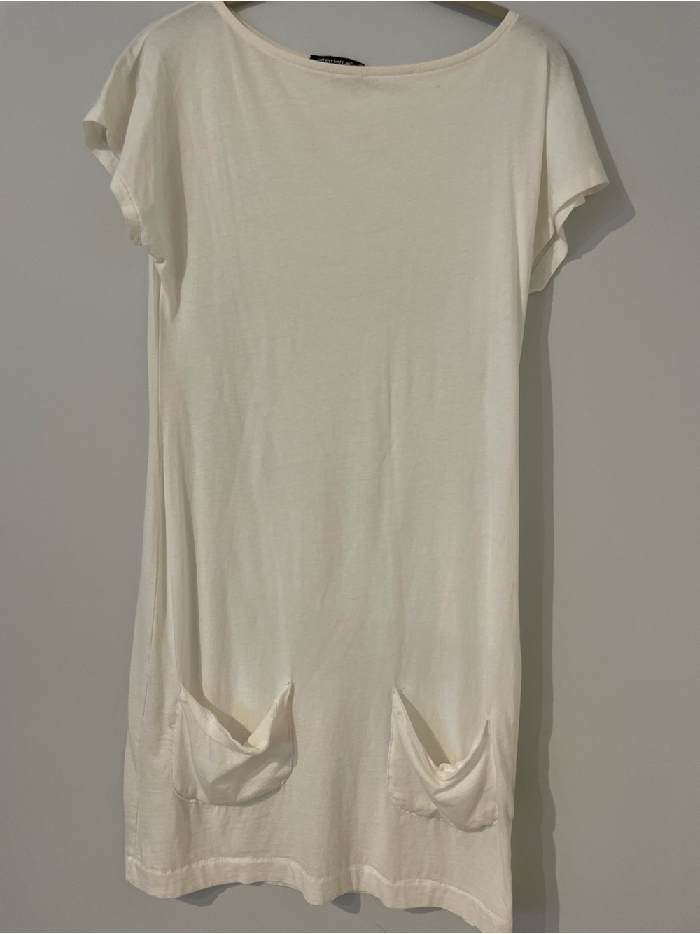 Alternative Cream Short Sleeve Tunic with Front Pockets